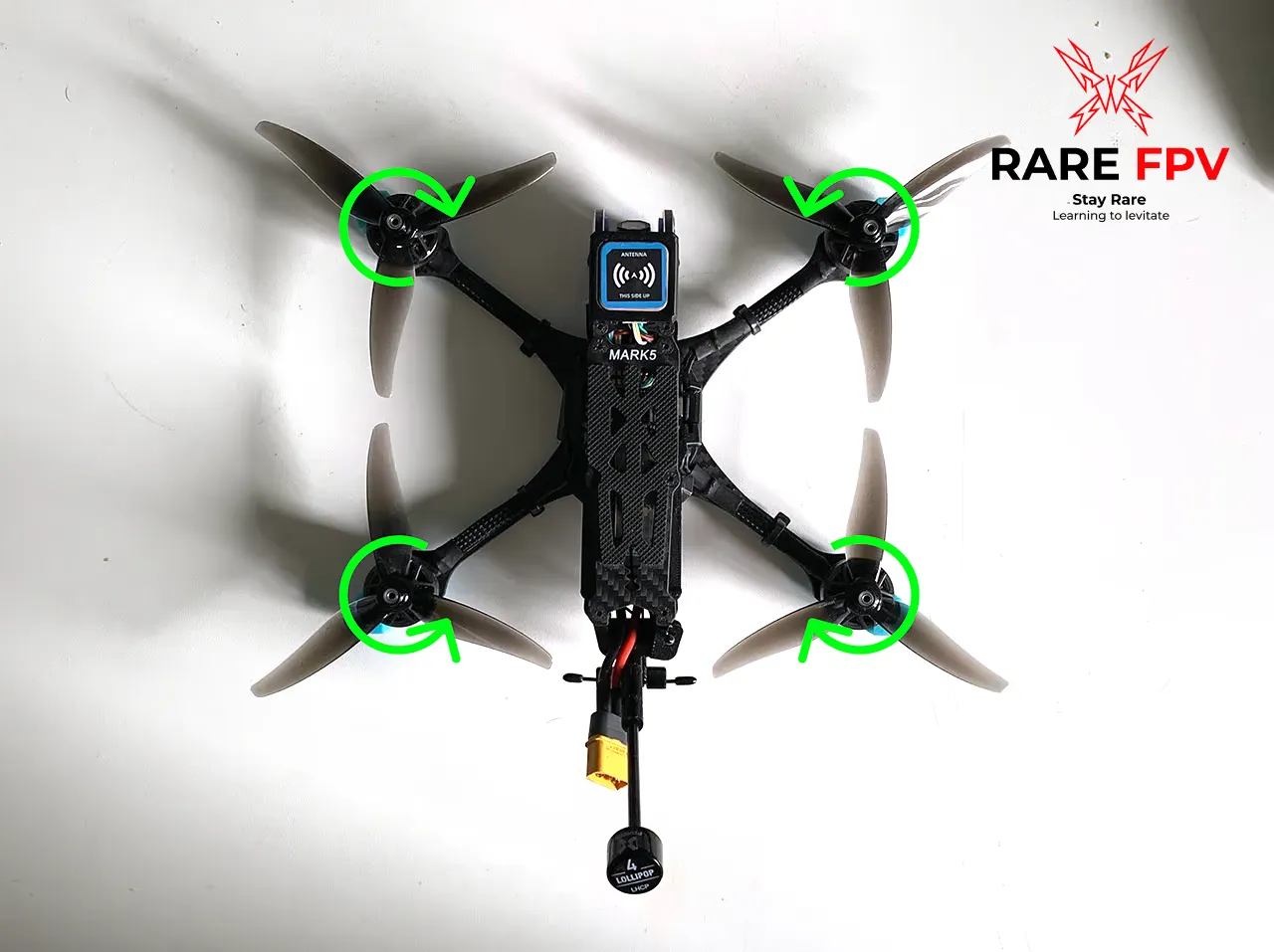 Props In on an actual drone Mark 5