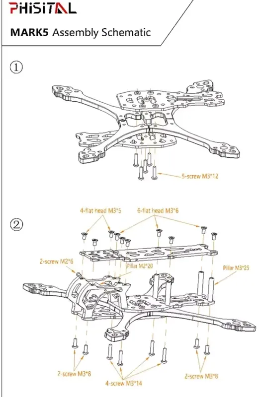 Схема сборки рамы PHISITAL MARK5
